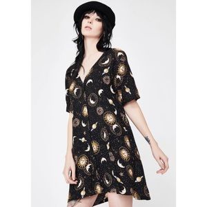 Solar System Babydoll Dress w/Tie Back